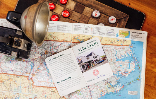 Mast Store passport displayed on a road map