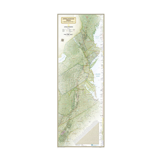 A.T. Strip Wall Map - Laminated