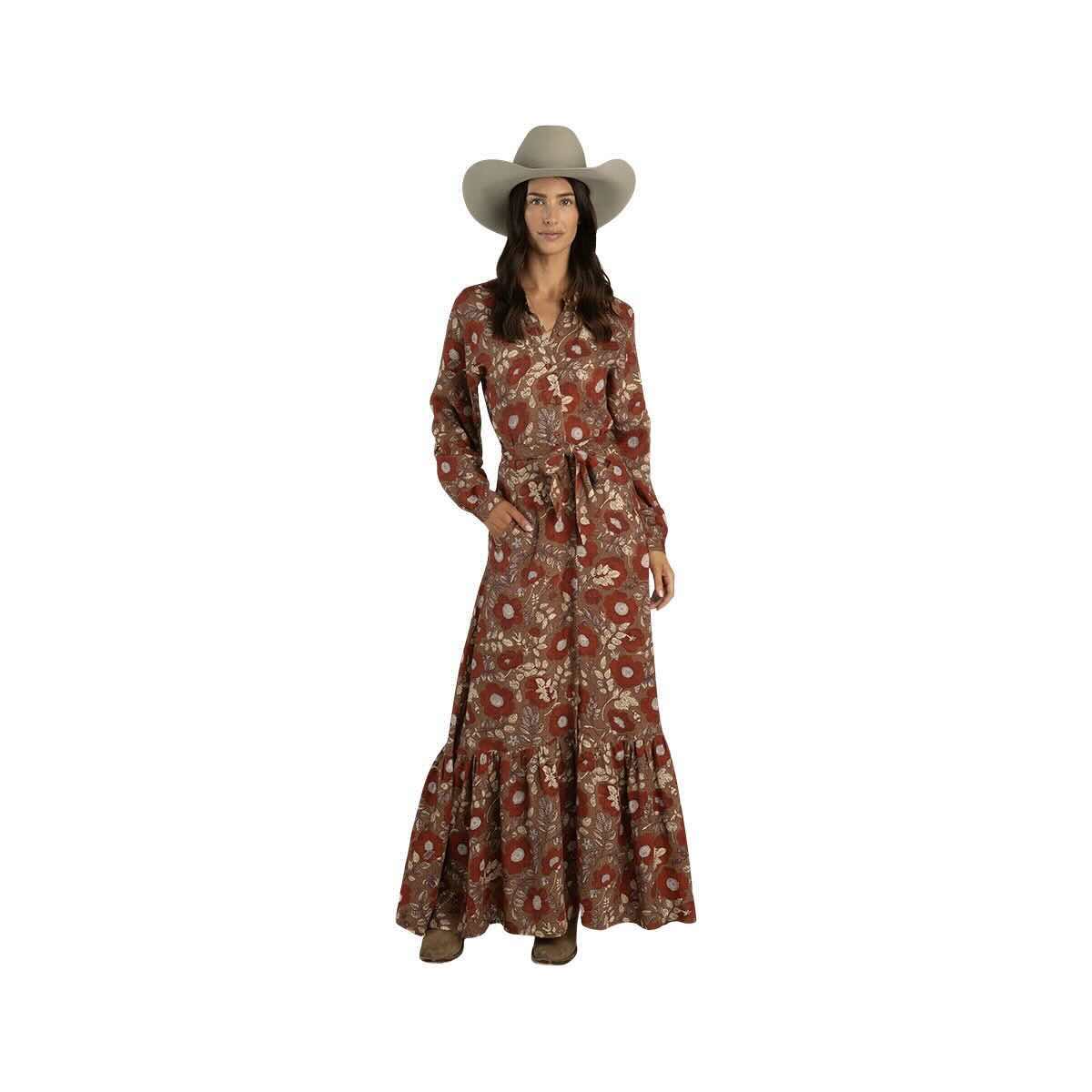long sleeve western maxi dress Sendero Provisions Co. Women's Miradora – Mast General Store Bust 37 Skin Color Neckline Satin brown fall mini dress Size:37-39