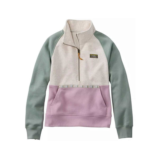 L.L.Bean Women's Mountain Classic Colorblock Halfzip Sweatshirt - Curvy