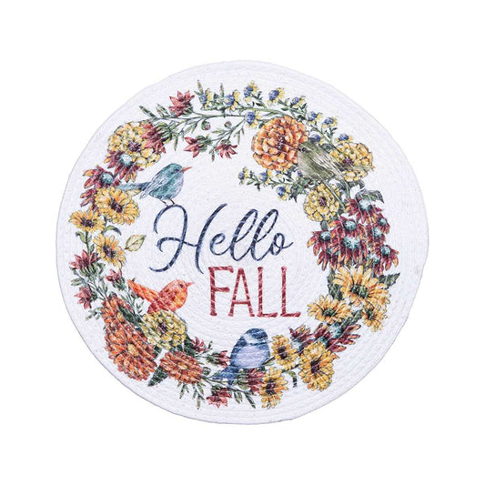 Duke Imports Hello Fall 15-Inch Braided Round Placemat