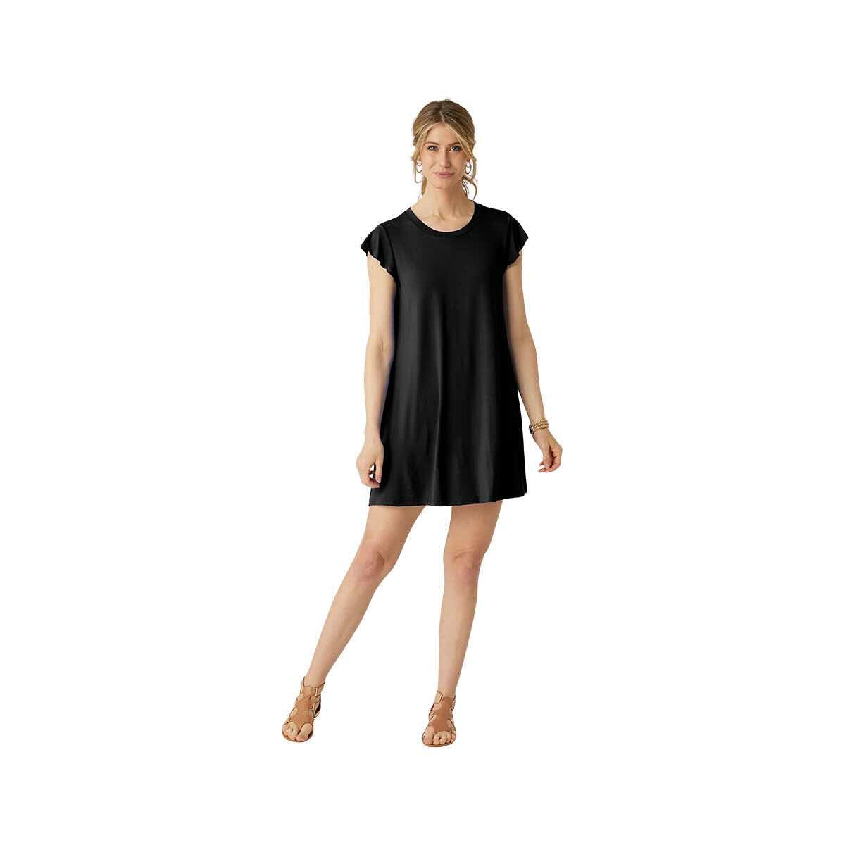 short flutter sleeve dresses Francis Black Dress L/XL Birthday Queen Maddy 👑🎂🎁 listing:a12d53f9-2ecb-4aea-a3c3-e1beb2df7f2b Flared mini dress Boning LowStock:43677189603379
