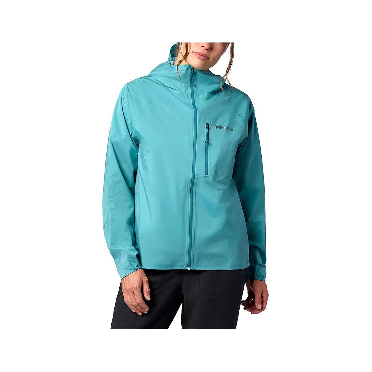 Marmot Women's Superalloy Bio Rain Jacket, Galapagos Blue / XS