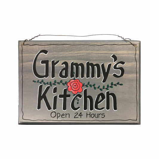 Grammy's Kitchen Open 24 Hours Sign