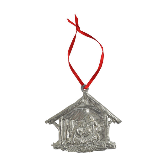 Mast General Store Pewter Nativity Ornament