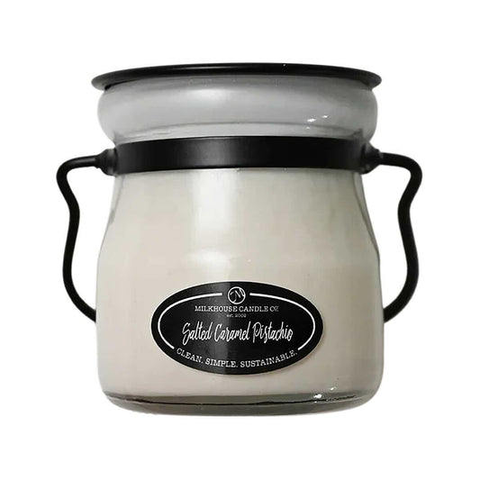 Milkhouse Candle Co Salted Caramel Pistachio Cream Jar Candle