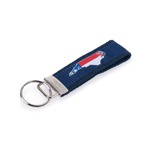 NC Flag Web Keychain