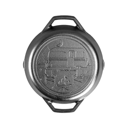 Lodge Wanderlust 10.25-Inch Cast Iron Dual Handle Camper Pan