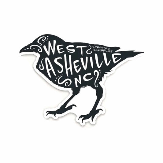 West Asheville Crow Sticker