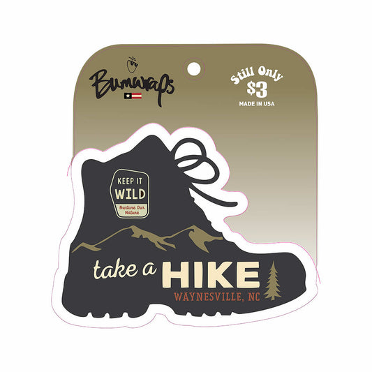Bum Wraps Waynesville Take A Hike Boot Sticker