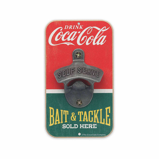 Coca-Cola Bait & Tackle Wooden Bottle Opener