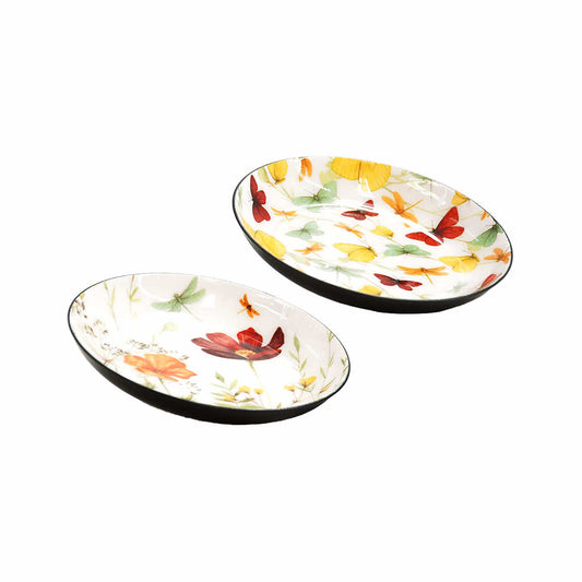 WT Collection Wildflower Metal Plates - Set of 2