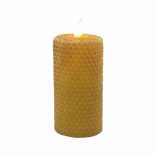 WT Collection Wrapped Honeycomb LED Pillar - 4 Inch