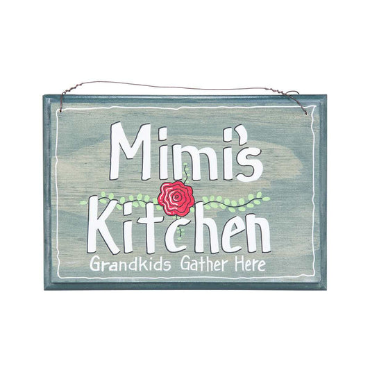 Mimi's Kitchen Grandkids Gather Here Sign