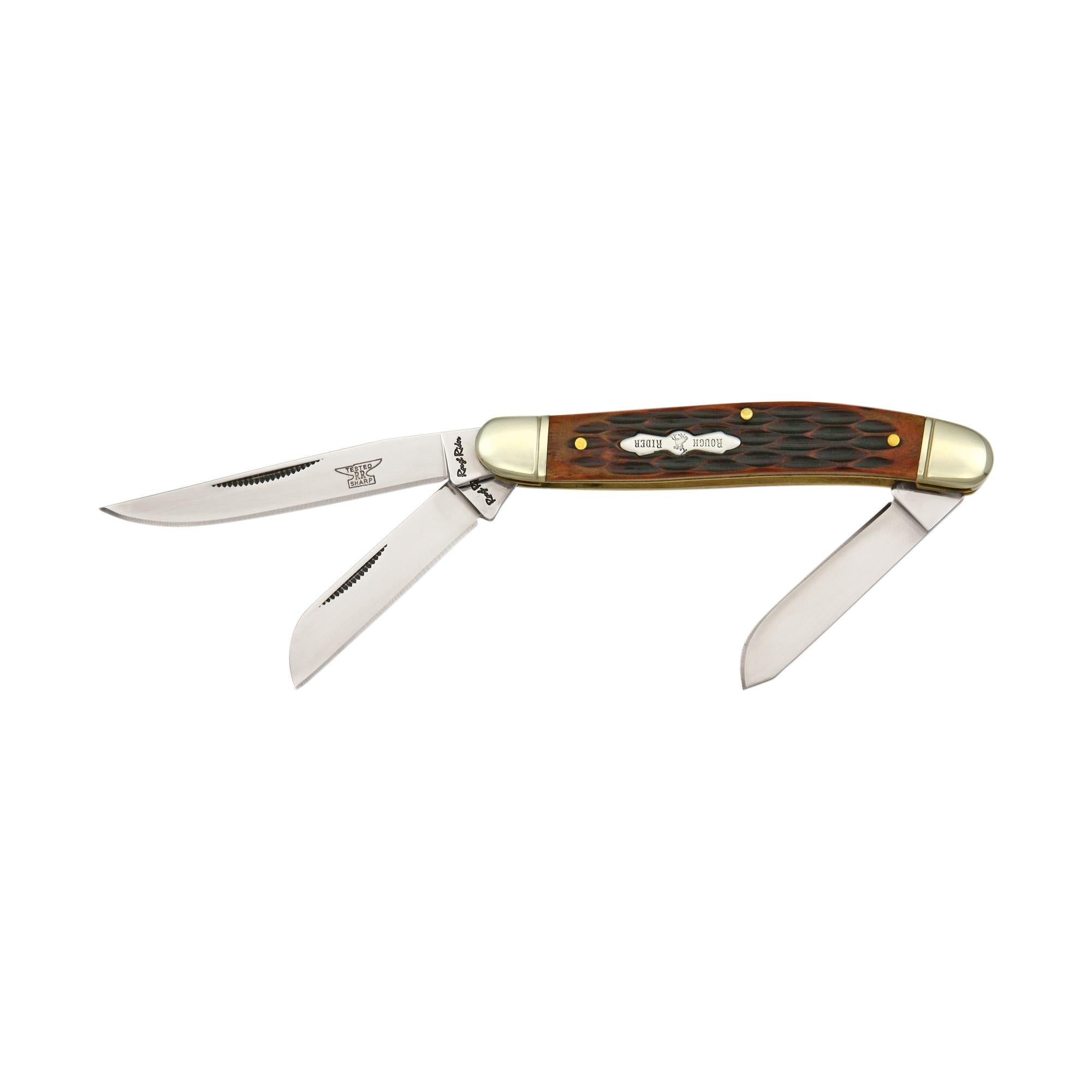 Rough Rider Stockman Amber Jigged Bone Knife – Mast General Store