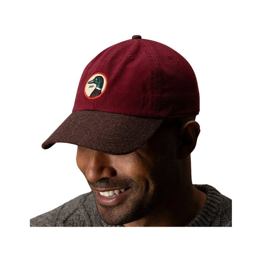 Duck Head Circle Patch Twill Hat, Rhubarb Red