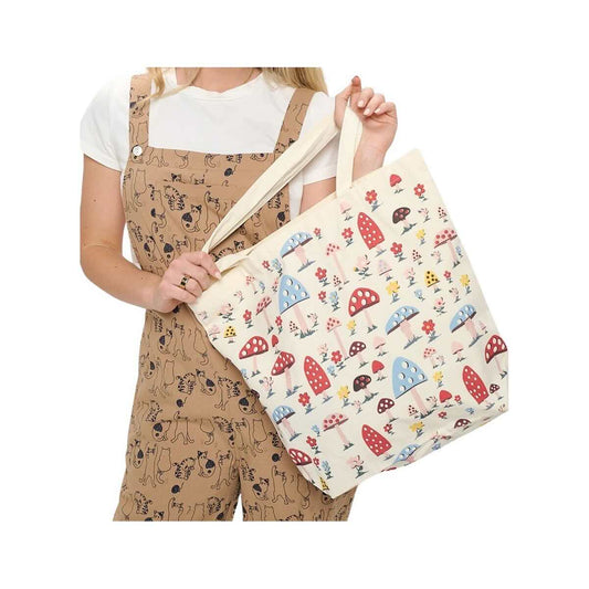SM Wardrobe Mushroom Floral Tote Bag