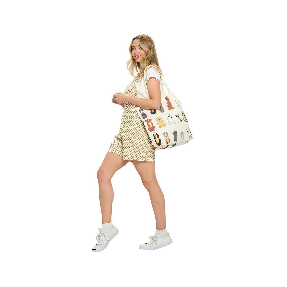 SM Wardrobe Colorful Dogs Tote Bag