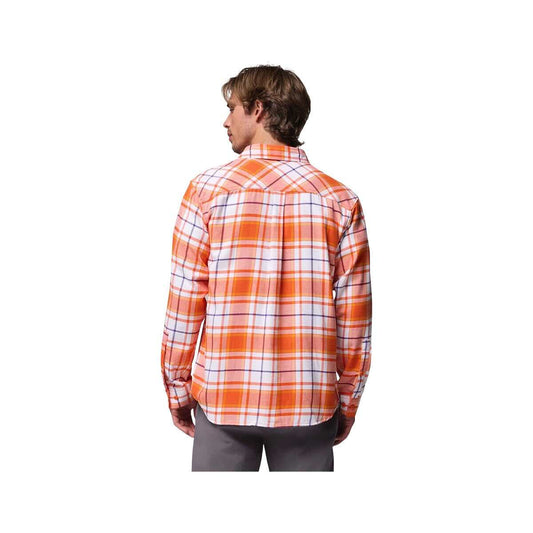 Columbia Men's Clemson University Flare Gun Flannel Long Sleeve Shirt