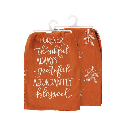 Primitives by Kathy Forever Thankful Kitchen Towel