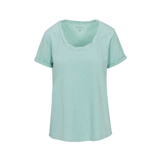 North River Women's Meadow Twisted Scoop Neck Short Sleeve Top - Curvy