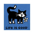 Life is Good Women's Tuxedo Cat Daisy Short Sleeve Crusher-Lite T-Shirt