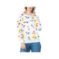 LA Soul Women's Colorful Dog Fleece Crew Sweatshirt