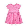 Life is Good Toddler Cherry Blossom Pattern Short Sleeve Crusher Dress