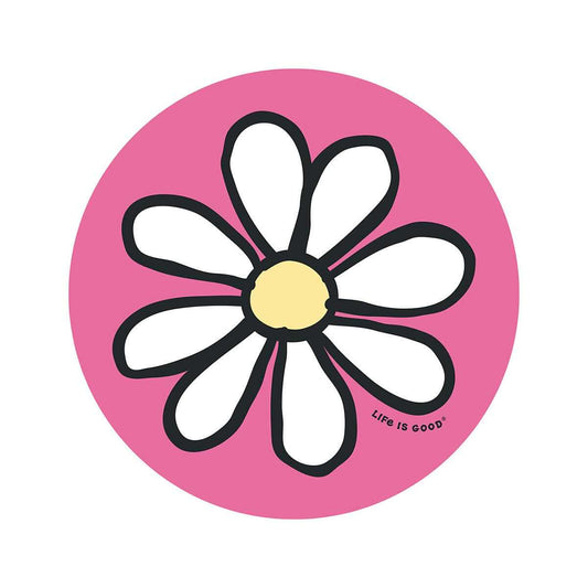 Life is Good Daisy Small Circle Sticker