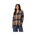 O'Neill Women's Logan Flannel Long Sleeve Top, Phantom Phn