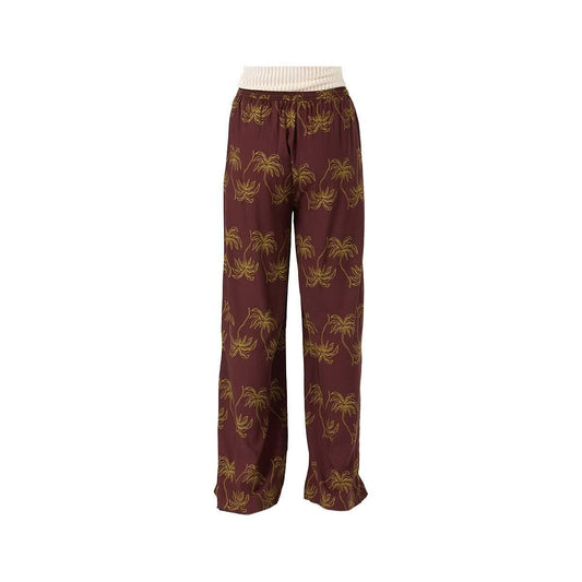 O'Neill Women's Rosalie Palm Stripe Pants, Chocolate Cho, alternate view 1