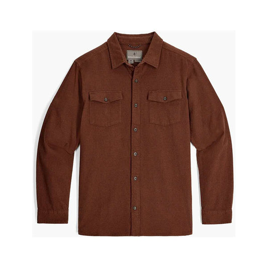 Royal Robbins Men's Bristol Organic Cotton Twill Long Sleeve Shirt, Saddle