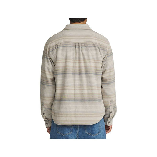 Katin Men's Harold Stripe Shirt Jacket, Sand, alternate view 1