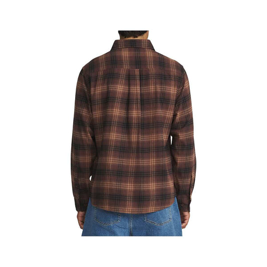 Katin Men's Derek Long Sleeve Flannel Shirt, French Roast, alternate view 1