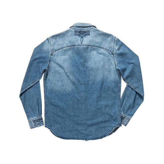 Sendero Provisions Co. Men's The Hondo Pearl Snap Long Sleeve Shirt, Classic Denim, alternate view 1