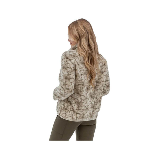 Aventura Women's Wintertide Printed Super-Soft Fleece Pullover, Whisperwhite, alternate view 1