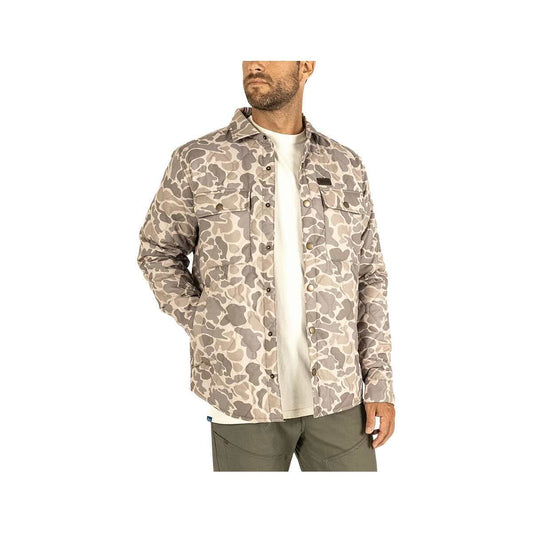 Marsh Wear Men's Saluda Puff Shacket, Khaki Mallard Camo