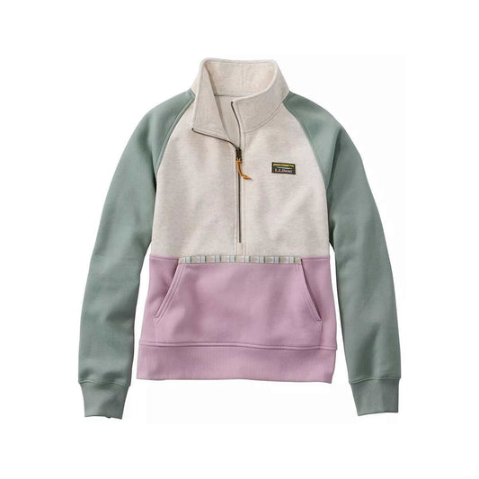 L.L.Bean Women's Mountain Classic Half-Zip Colorblock Sweatshirt