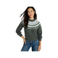 L.L.Bean Women's Cotton Ragg Relaxed Crewneck Fair Isle Yoke Sweater