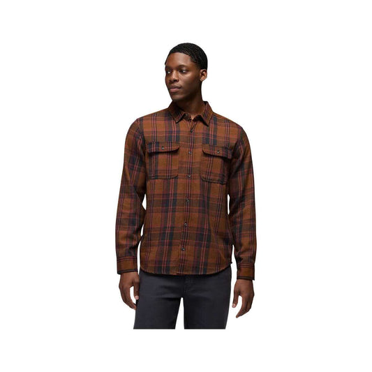 prAna Men's Westbrook Flannel Long Sleeve Shirt, Cacao