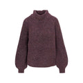 North River Women's Nantucket Cable Sweater, Eggplant