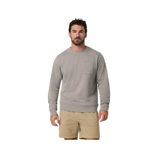 Vuori Jeffreys Crew 2.0 Long Sleeve T-Shirt, Mocha Heather