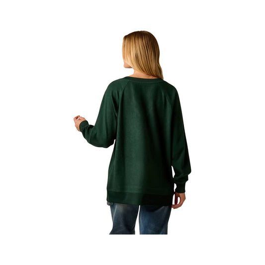 Carve Designs Women's Alena Long Sleeve Supersoft Top, Dark Pine Heather, alternate view 1