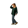 Carve Designs Women's Alena Long Sleeve Supersoft Top, Dark Pine Heather, alternate view 2