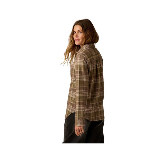 Carve Designs Women's Fairbanks Long Sleeve Supersoft Shirt, Dkolive Plaid, alternate view 1
