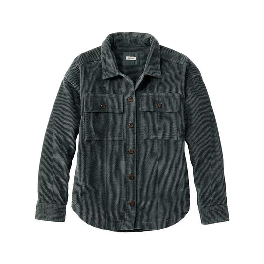 L.L.Bean Women's Comfort Corduroy Long Sleeve Big Shirt - Curvy