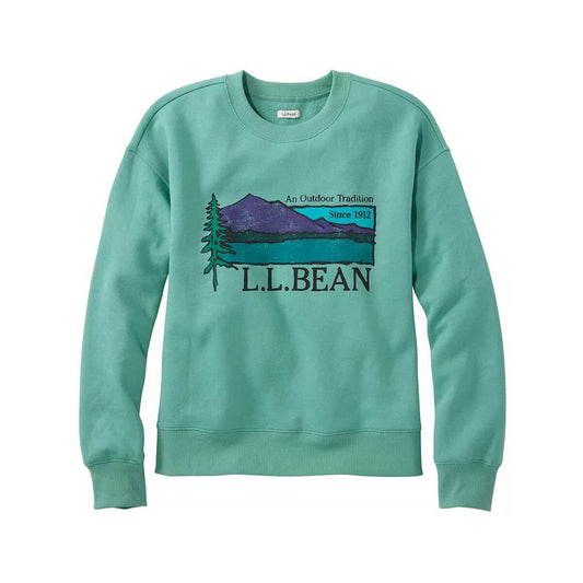 L.L.Bean Women's Mountain Classic Logo Crewneck Sweatshirt - Curvy