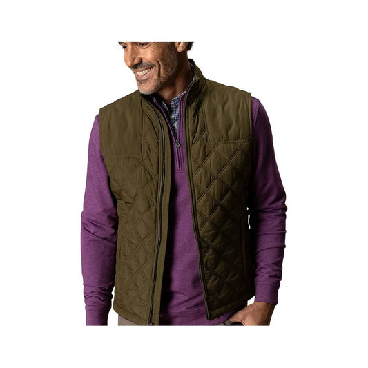 Duck Head Men's Fremont Performance Quilted Vest, Dark Olive