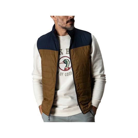 Duck Head Men's Ridgeland Performance Quilted Vest, Bronze Brown
