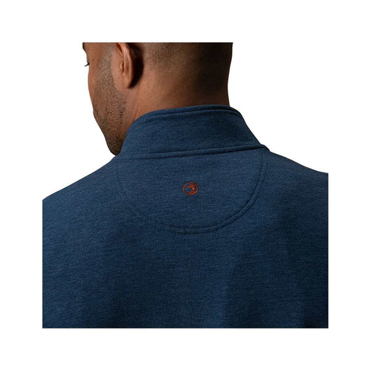 Duck Head Men's Dunmore Performance Quarter Zip Long Sleeve Pullover, Royal Navy Heather, alternate view 1